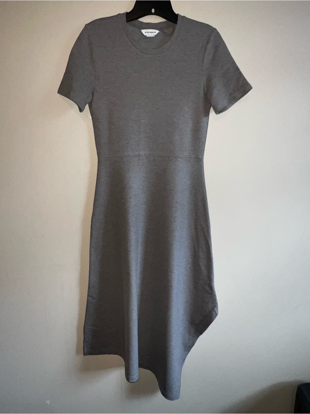Club Monaco Brown (Grayish/Taupe) Asymmetrical Hemline Dress Sz. S